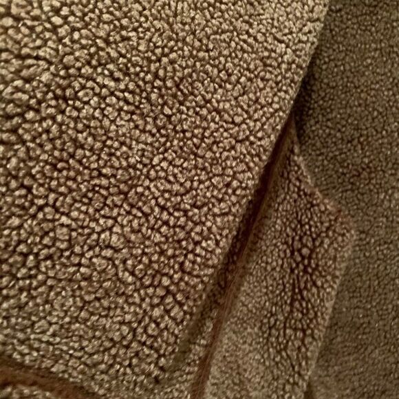 Lands End Brown Faux Shearling Jacket EUC - Picture 4 of 7